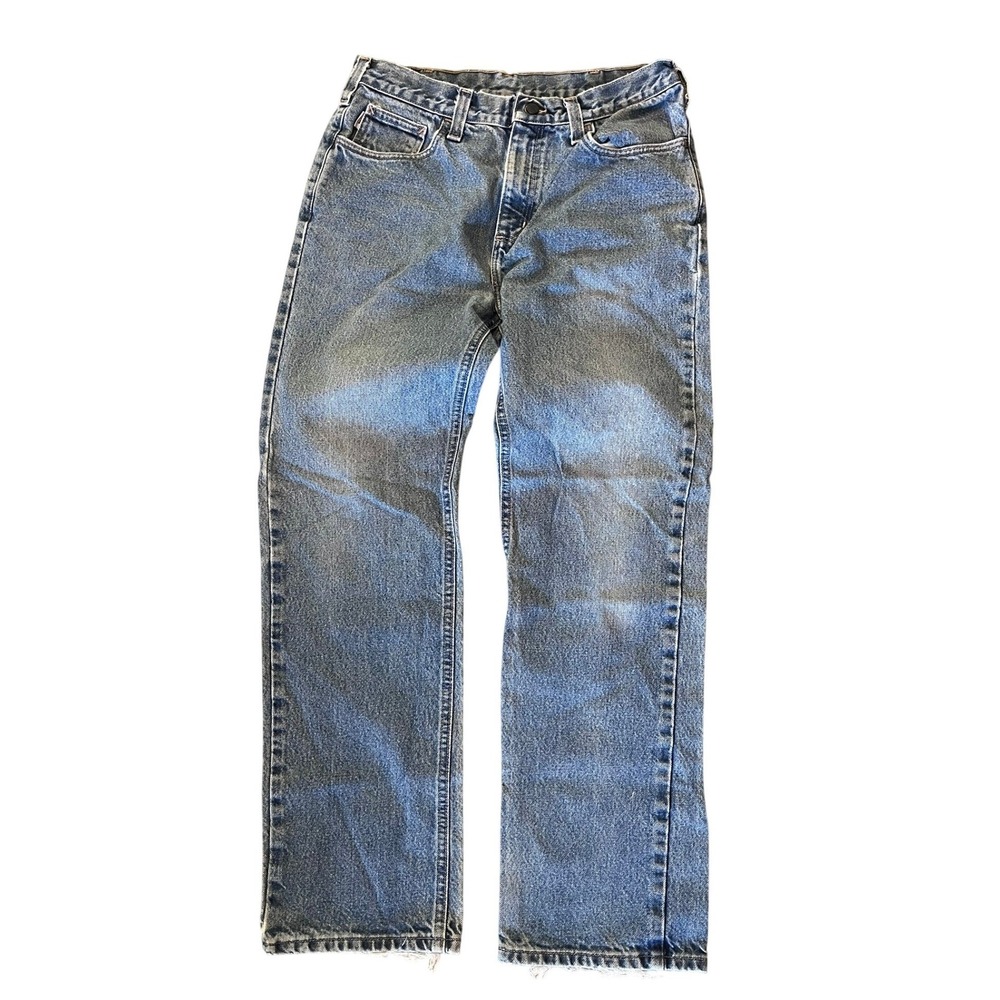 Carhartt FR Flame Resistant Work Jeans Mens 35x29 Blue Denim Straight Leg 113